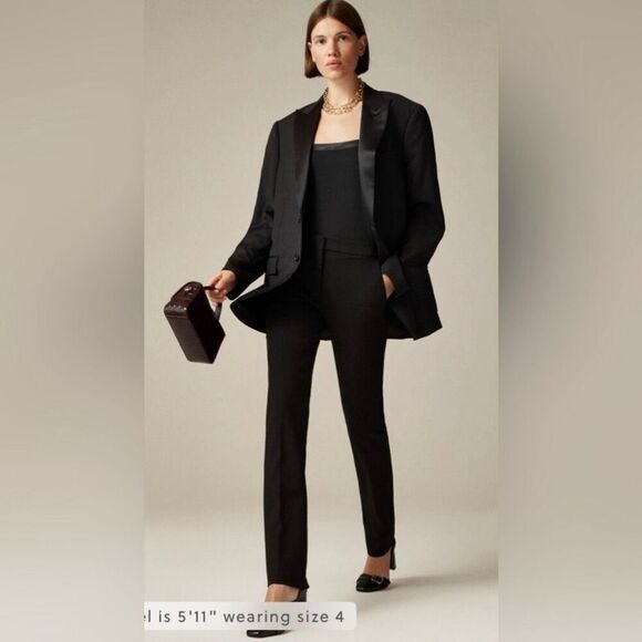 J. Crew Going Out Slim Pant Four Season Stretch Black Size 2 Petite NWT CC460 - Picture 15 of 15